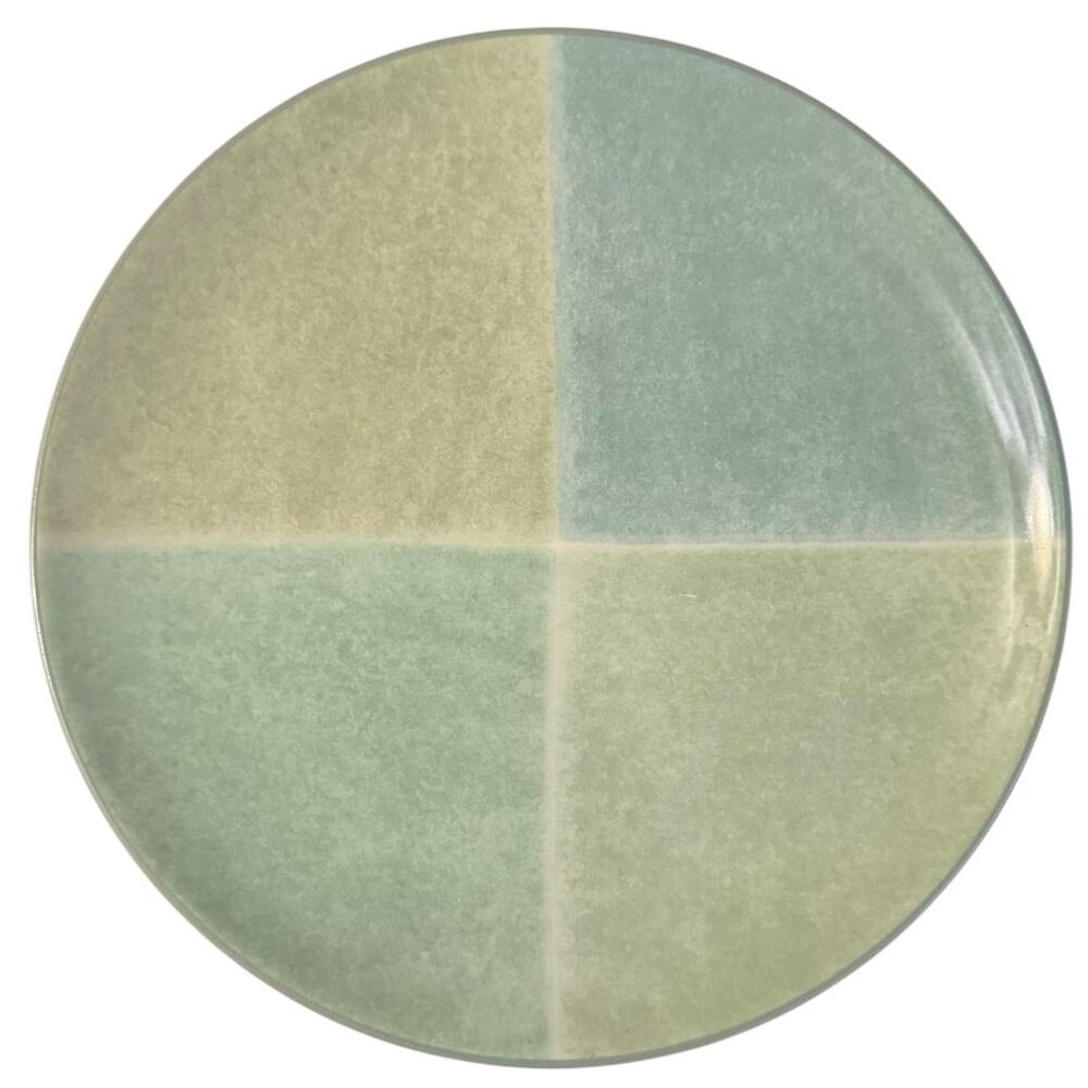 Noritake Colorwave Green 8485 Accent Plate Stoneware Sage & Blue Vintage
